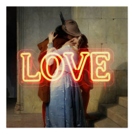 El Bacio Remix – Neon “LOVE” Wall Art & Merch Poster