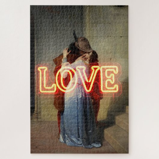 El Bacio Remix – Neon “LOVE” Wall Art & Merch Puzzle (Vertikal)