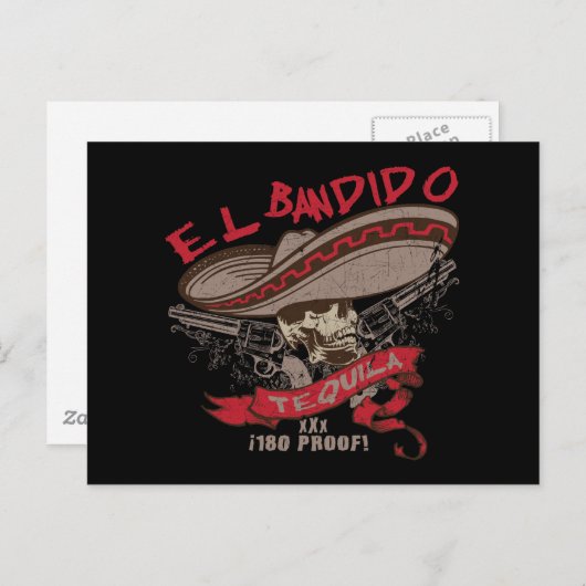 El Bandido Tequila Postcard Postkarte (Vorne/Hinten)