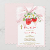 El Bautizo invitación de nuestra hi Einladung (Vorne/Hinten)