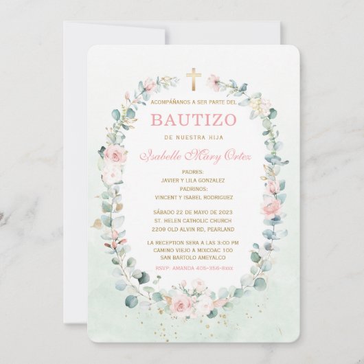 El Bautizo invitación de nuestra hi Einladung (Vorderseite)