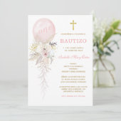 El Bautizo y Primer Añito invitación de nuestra hi Einladung (Stehend Vorderseite)