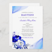 El Bautizo y Primer Añito invitación de nuestra hi Einladung (Vorne/Hinten)