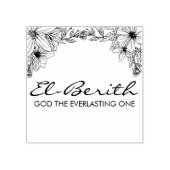 El-Berith Hebräische Namen Gottes Typografie Gummistempel (Prägung)