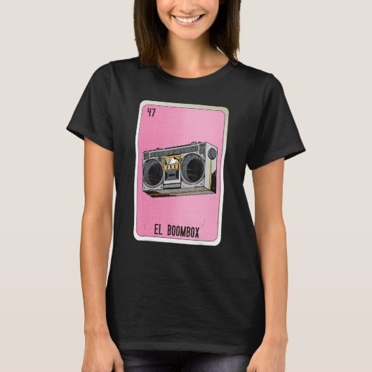 El Boombox Mexican Slang Lottery Bingo Cards T-Shirt (Vorderseite)