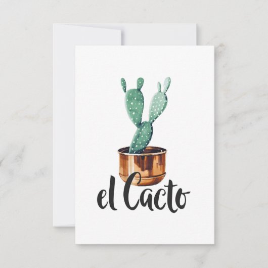 El Cactus RSVP Karte (Vorderseite)