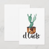 El Cactus RSVP Karte (Vorne/Hinten)