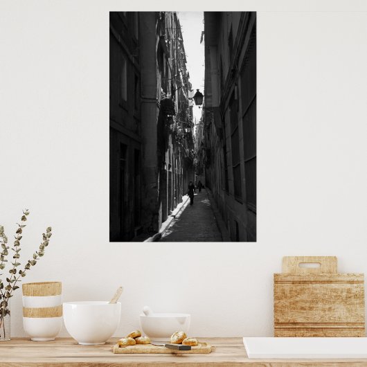 El Callejon Poster Print (Barcelona, Spanien) (Küche)