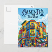 El Caminito Argentinien Postkarte (Vorne/Hinten)