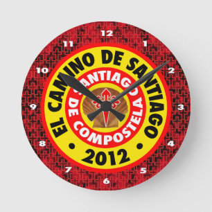 El Camino De Santiago 2012 Runde Wanduhr
