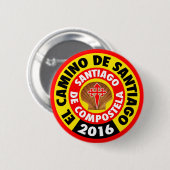 El Camino de Santiago 2016 Button (Vorne & Hinten)