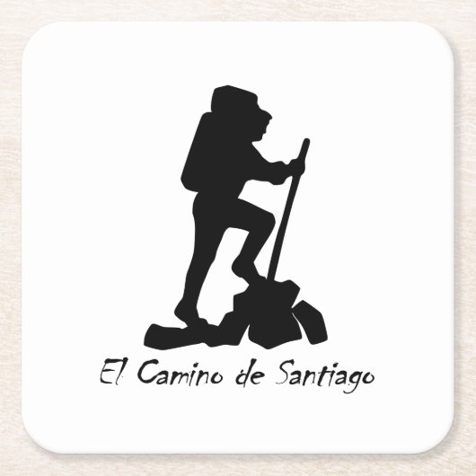 El Camino de Santiago - Bucket List Hip Rechteckiger Pappuntersetzer (Vorderseite)