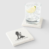 El Camino de Santiago - Bucket List Hip Steinuntersetzer (Seitenansicht)