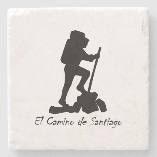 El Camino de Santiago - Bucket List Hip Steinuntersetzer (Vorderseite)