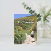 El Camino de Santiago de Compostela, Spanien, Pfad Postkarte (Stehend Vorderseite)