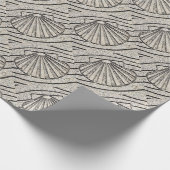 El Camino Muschel, Bürgersteig, Spanien Geschenkpapier (Ecke)