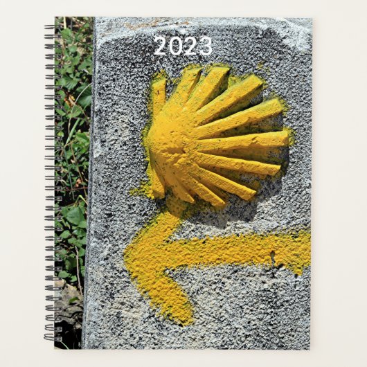 El Camino Muschel Marker Jahr Planer 2023 (Vorderseite)