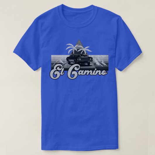 El Camino Retro BW T-Shirt (Design vorne)