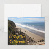 El Capitan Beach, Kalifornien Postkarte (Vorne/Hinten)