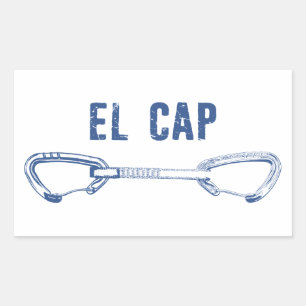 El Capitan Climbing Quickziehung Rechteckiger Aufkleber