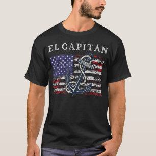 El Capitan Kapitän des Bootes Pontoon Anchor T-Shirt