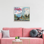El Capitan Marke San Dimas Orange Fruchtlabel Leinwanddruck (Insitu (Wohnzimmer))