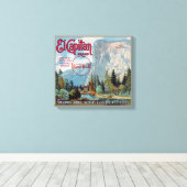 El Capitan Marke San Dimas Orange Fruchtlabel Leinwanddruck (Insitu (Holzboden))