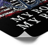 El Capitan Mein Boot Meine Regeln Pontoon Captain  Poster (Ecke)