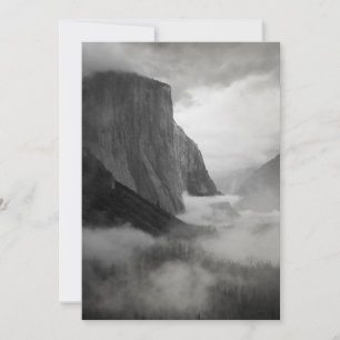 El Capitan mit wirbelndem Nebel Dankeskarte