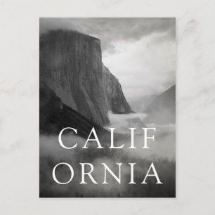 El Capitan mit wirbelndem Nebel Postkarte