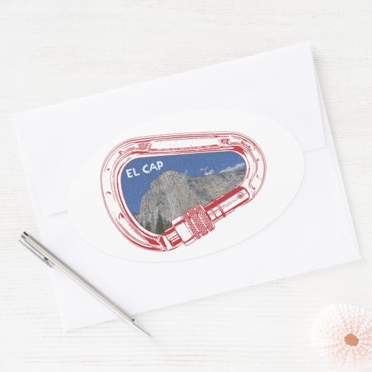 El Capitan Ovaler Aufkleber (Umschlag)