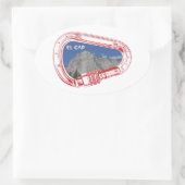 El Capitan Ovaler Aufkleber (Tasche)