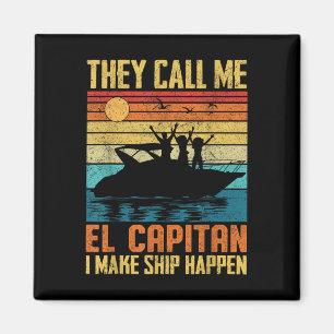 El Capitan Pontoon Kapitän I Mach Schiff Passieren Magnet
