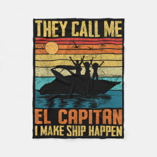 El Capitan Pontoon Kapitän I Mach Schiff Passiert  Fleecedecke