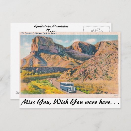 El Capitan Postkarte (Vorne/Hinten)