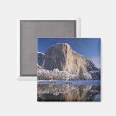 El Capitan reflektiert in den Merced River in 2 Magnet (Vorderseite/Rückseite)