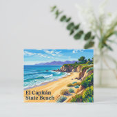 El Capitán State Beach Kalifornien Postkarte (Stehend Vorderseite)