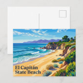 El Capitán State Beach Kalifornien Postkarte (Vorne/Hinten)