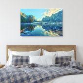 El Capitan und drei Brüder Reflektion Leinwanddruck (Insitu (Schlafzimmer))