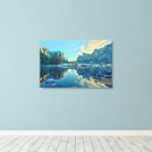 El Capitan und drei Brüder Reflektion Leinwanddruck (Insitu (Holzboden))