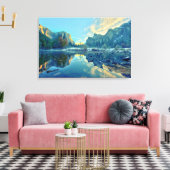 El Capitan und drei Brüder Reflektion Leinwanddruck (Insitu (Wohnzimmer))