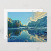 El Capitan und drei Brüder Reflektion Postkarte (Vorne/Hinten)