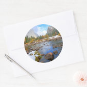 El Capitan und drei Brüder Runder Aufkleber (Umschlag)