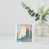 El Capitan Yosemite American Series Hiroshi Quadratische Visitenkarte (Stehend Vorderseite)