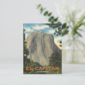 El Capitan, Yosemite, Kalifornien Vintag Postkarte (Stehend Vorderseite)