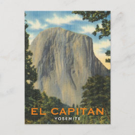 El Capitan, Yosemite, Kalifornien Vintag Postkarte
