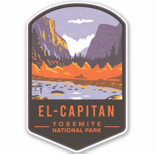 El-Capitan-Yosemite-Nationalpark Aufkleber (Vorderseite)