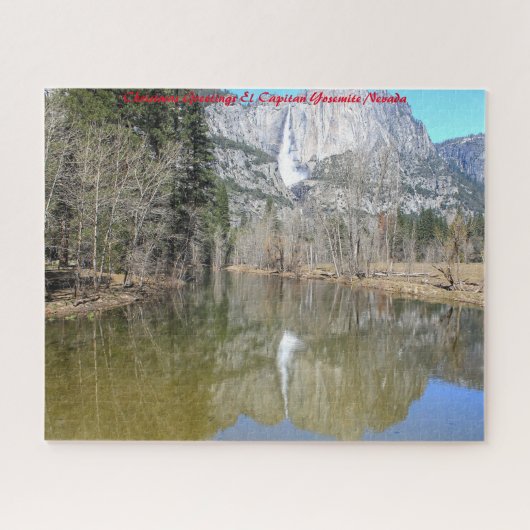 El Capitan Yosemite Nevada.Christmas Grüße Puzzle (Horizontal)