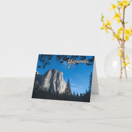 El Capitan Yosemite Note Card Karte (Gelbe Blume)