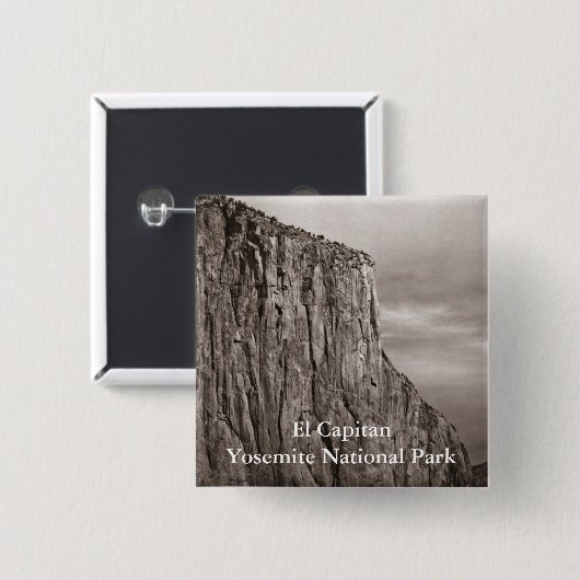 EL Capitan Yosemite Sepia Button (Vorne & Hinten)